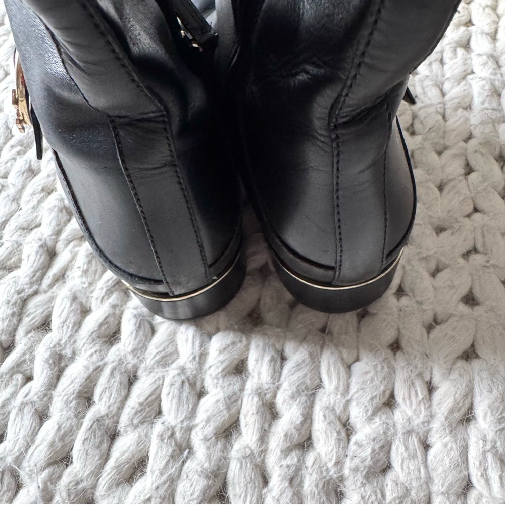 Tory Burch Black Leather Sofia Riding Boot, size 6.5 - Picture 5 of 12